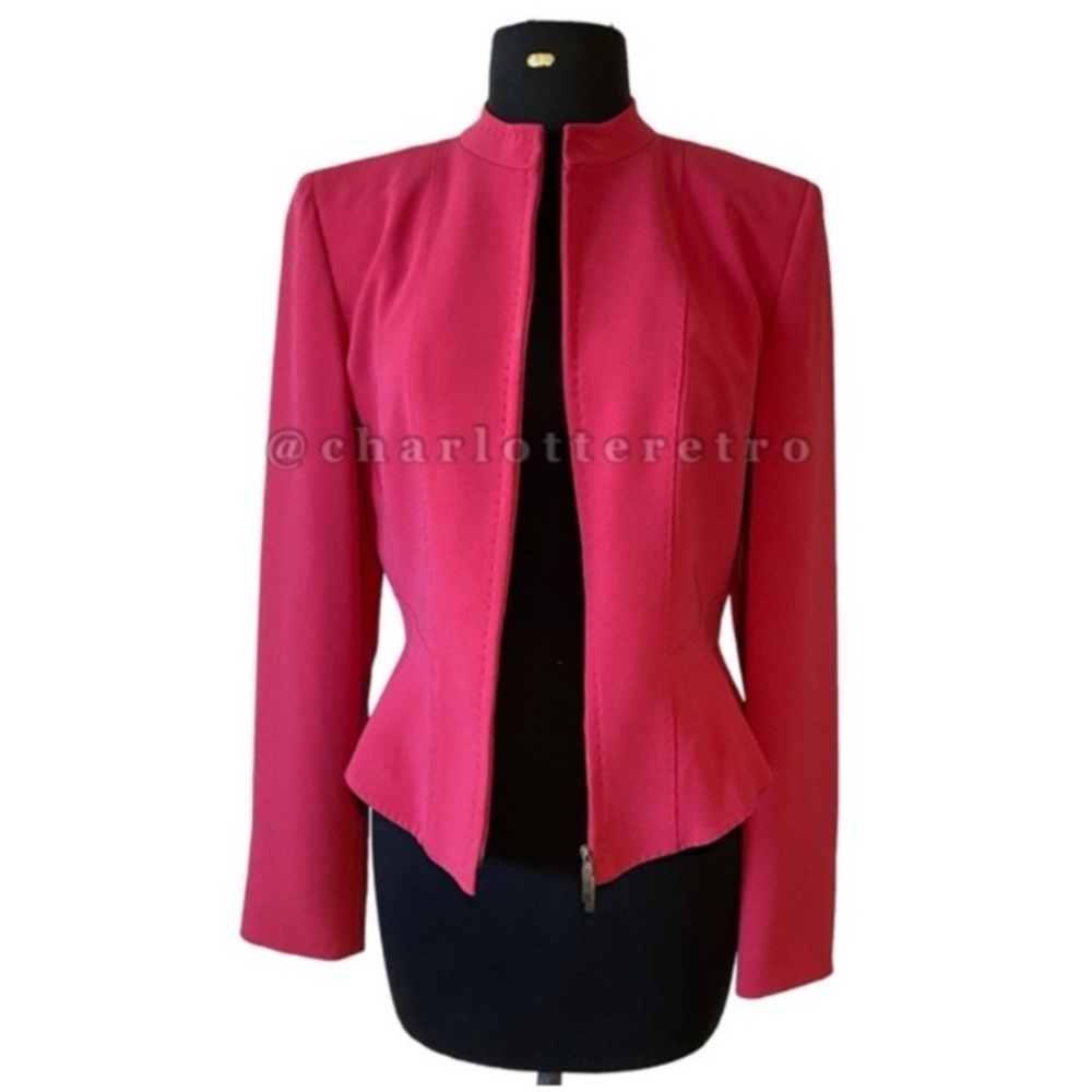 MaxMara • Hot Pink Peplum Jacket • Italy
